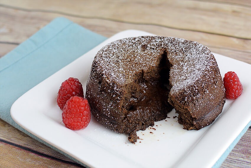 Low Carb Sugar Free Chocolate Lava Cake