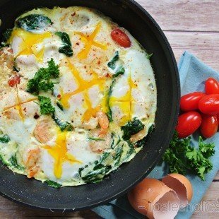 Keto Spicy Shrimp Omelette