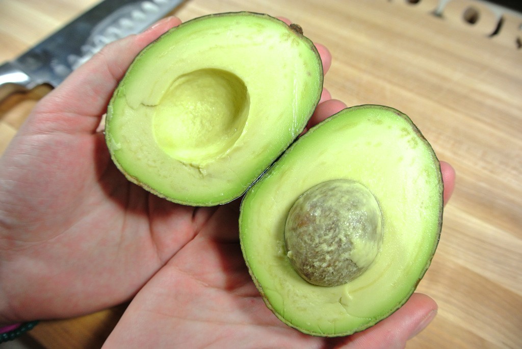 Slice your avocado in half
