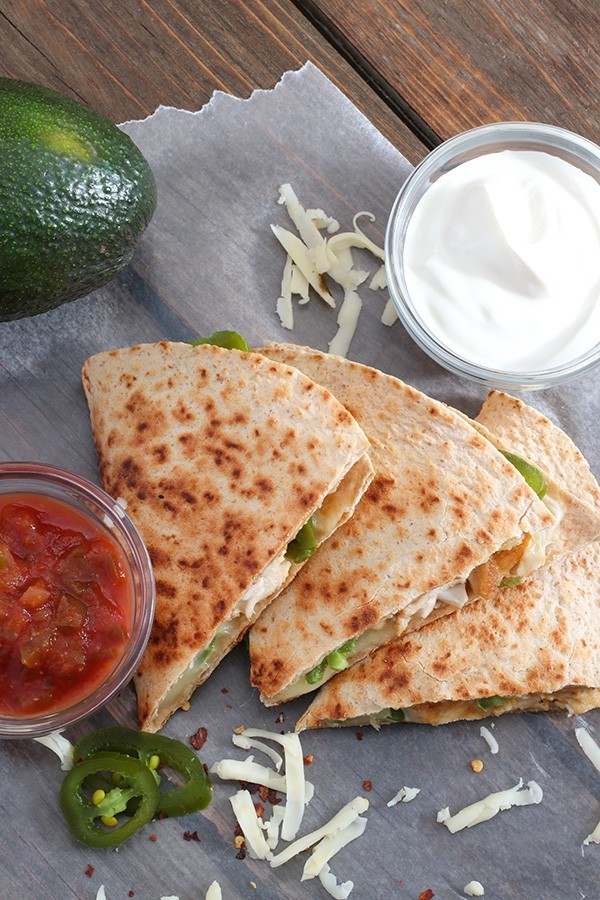 Low Carb Avocado Chicken Quesadilla