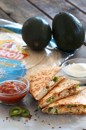 Keto Avocado Chicken Quesadilla