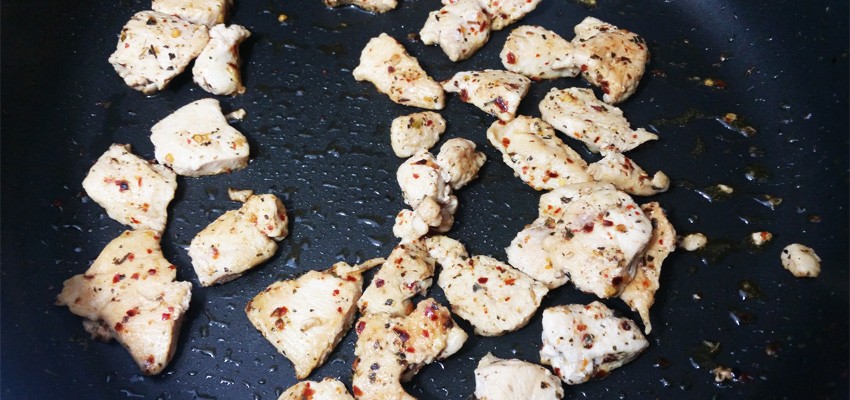 Chop and grill your chicken breast