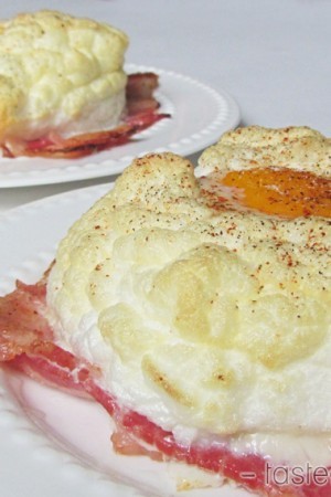 Keto Egg Clouds & Bacon Weave