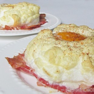 Keto Egg Clouds & Bacon Weave