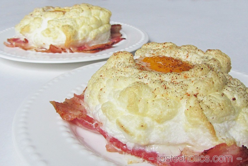 Keto Egg Clouds & Bacon Weave