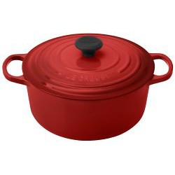 Le Creuset Signature Enameled Cast-Iron 5.5-Quart Round French Dutch Oven, Cherry