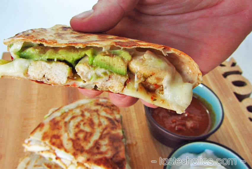 Low Carb Jack Cheese and Chicken Quesadilla