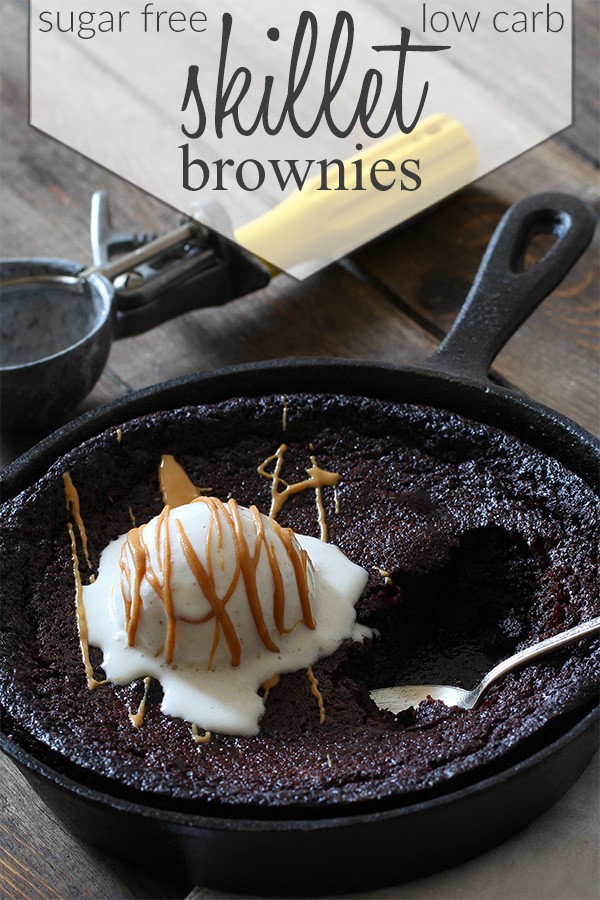 Low Carb Sugar Free Skillet Brownies