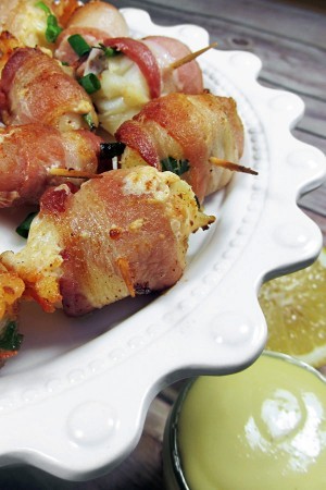Keto Bacon Wrapped Lobster Bites