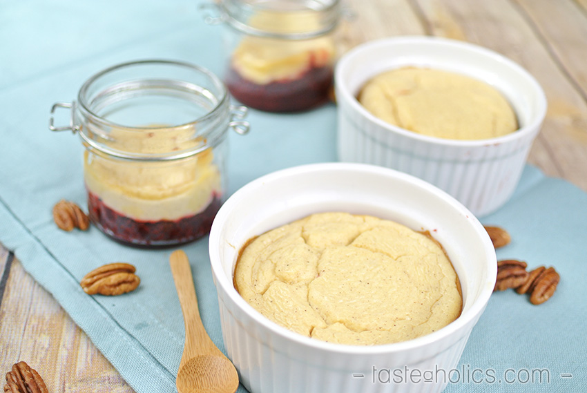 Low Carb Red Velvet Cinnamon Cheesecakes