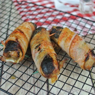 Cheesy Bacon Wrapped Hot Dogs