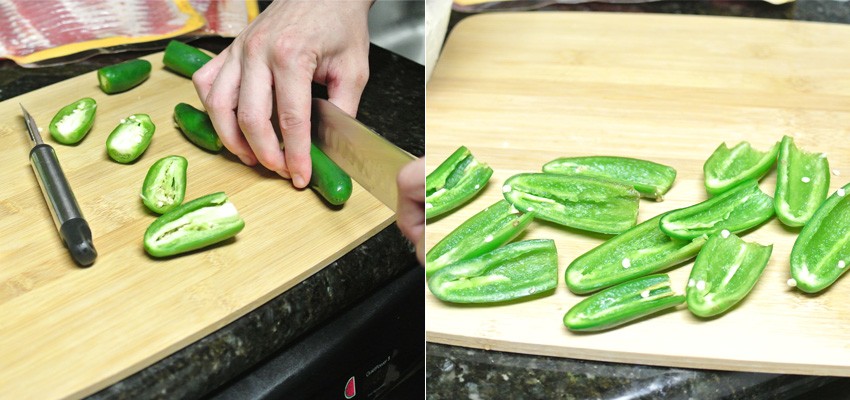 Cut and clean the jalapenos