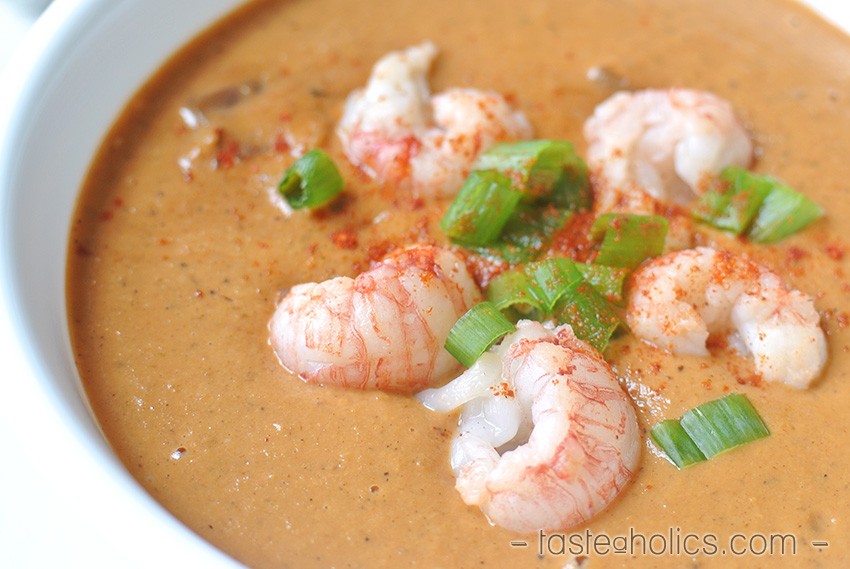 Easy Lobser Bisque, Low Carb and Low Cal Close Up