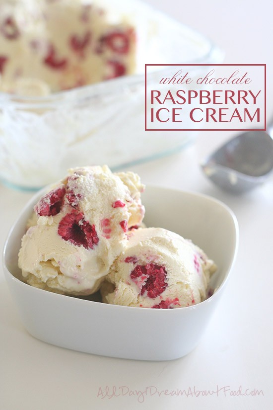 Low Carb White Chocolate Raspberry Ice Cream