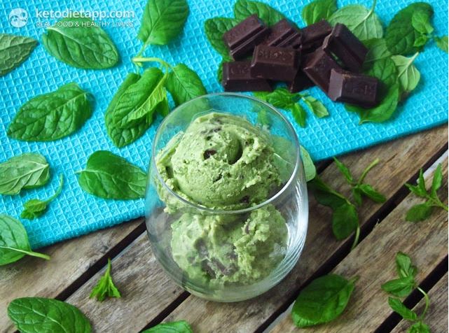 Low Carb Mint Chocolate chip Ice Cream