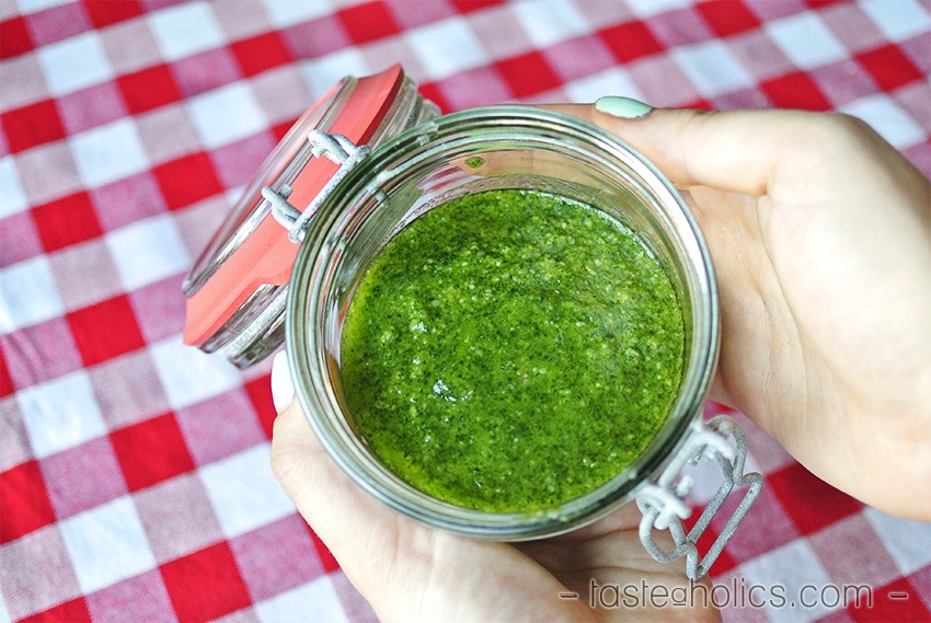 Basil in mason jar