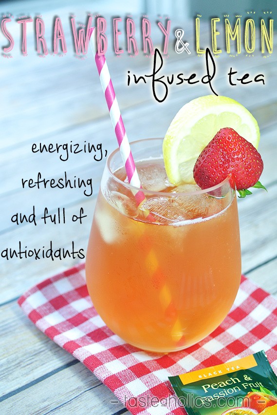 Keto Strawberry & Lemon Infused Iced Tea