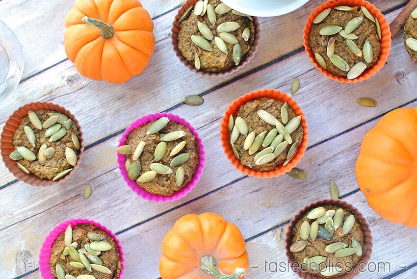 Low Carb Pumpkin Maple Flaxseed Muffins