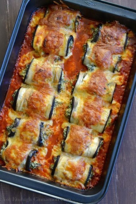 Low Carb Skinny Eggplant Rollatini