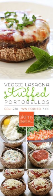 Low Carb Veggie Stuffed Portobello Mushrooms