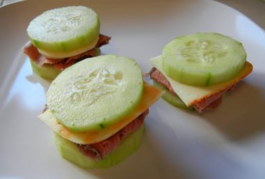 Fresh Low Carb Cucumber Sandwiches