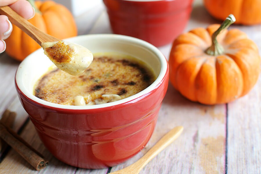 Keto Pumpkin Spice Crème Brûlée