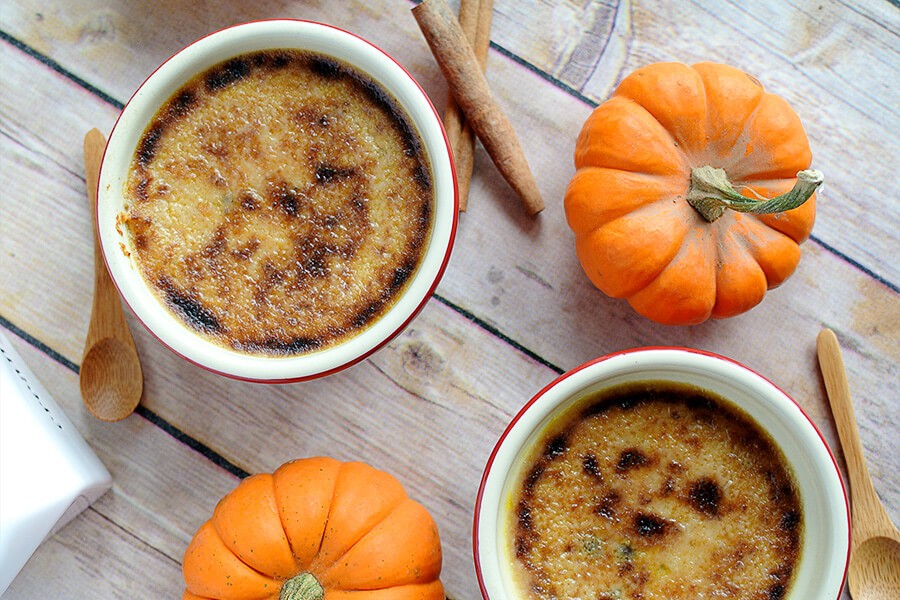 Low Carb Pumpkin Spice Creme Brulee