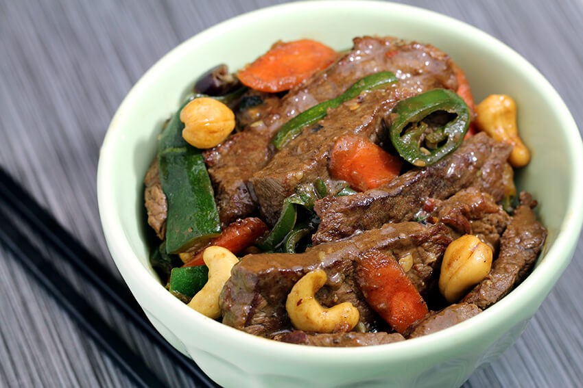 Low Carb Cashew Beef Thai Stir Fry