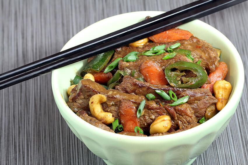 Keto Cashew Beef Thai Stir Fry