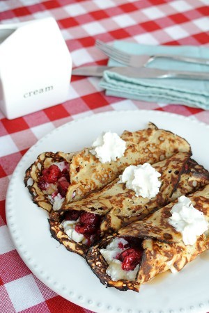 Keto Raspberry Ricotta Crepes