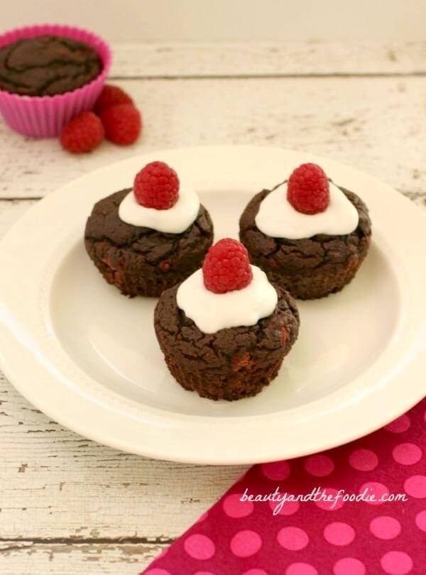 Low Carb Chocolate Raspberry Cupcake