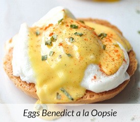 Eggs Benedict a la Oopsie Bread