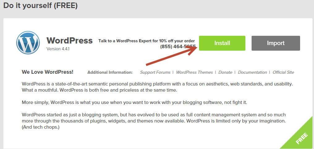 Install WordPress FREE