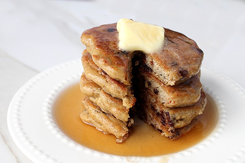 Low Carb Chocolate Chip Pancakes