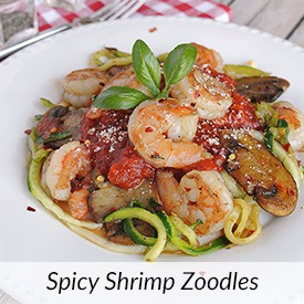 Spicy Shrimp Zoodles