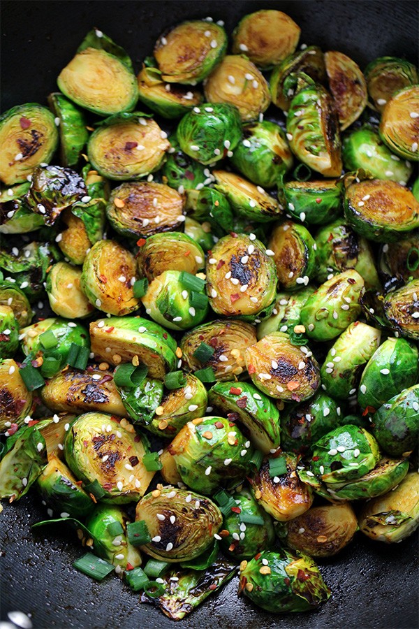 Low Carb Sweet & Spicy Brussels Sprouts
