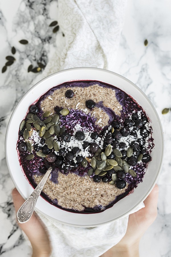 Keto Blueberry Coconut Flour Porridge