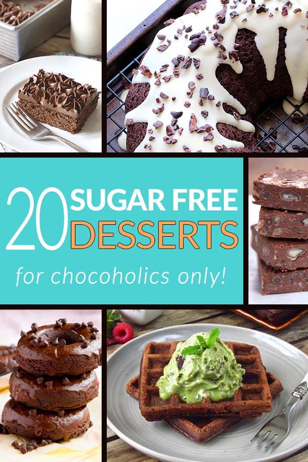 20 Sugar Free Desserts for Chocoholics Only - Sugar Free Chocolate Recipes from Tasteaholics