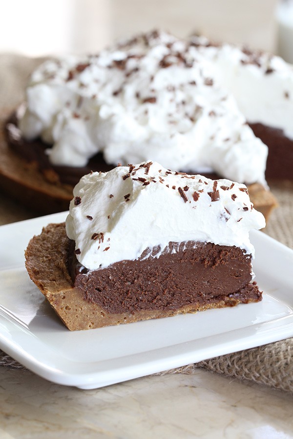 Keto and Gluten Free Peanut Butter and Chocolate French Silk Pie