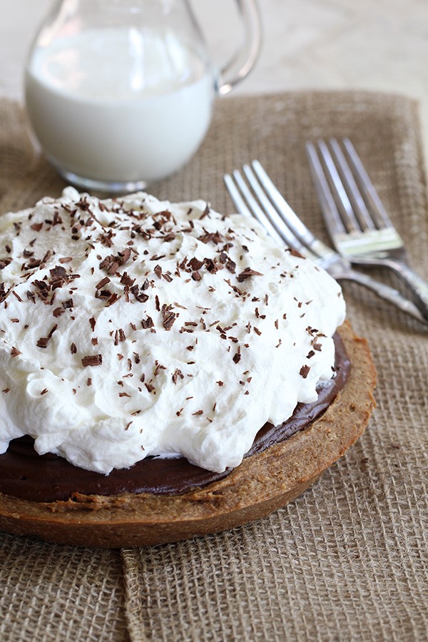 Low Carb and Gluten Free Peanut Butter and Chocolate French Silk Pie