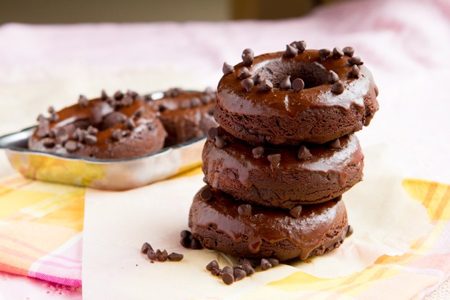 Low Carb Flourless Triple Chocolate Donuts