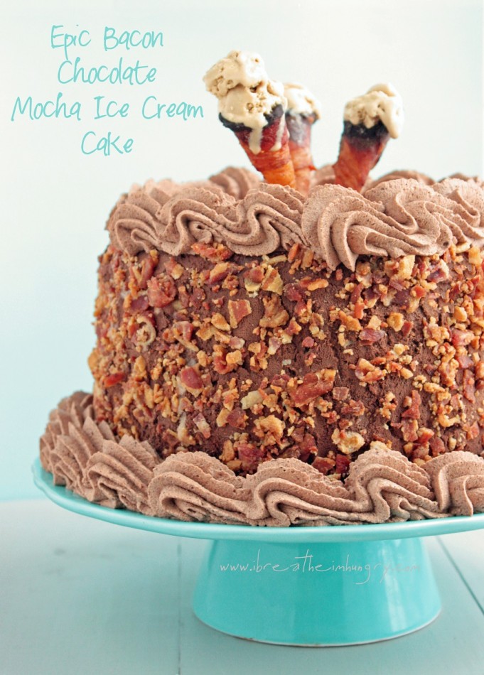 Low Carb Bacon Chocolate Mocha Ice Cream Cake