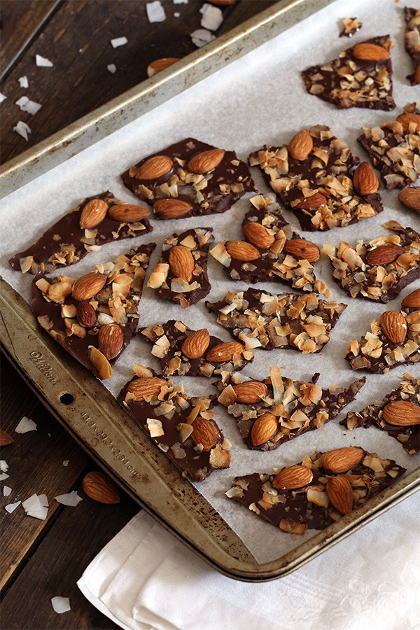 Low Carb Toasted Coconut Almond Bark