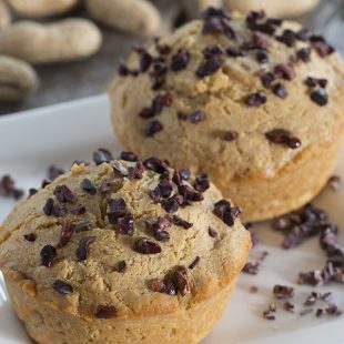 Healthier Keto Peanut Butter Chocolate Chip Muffins