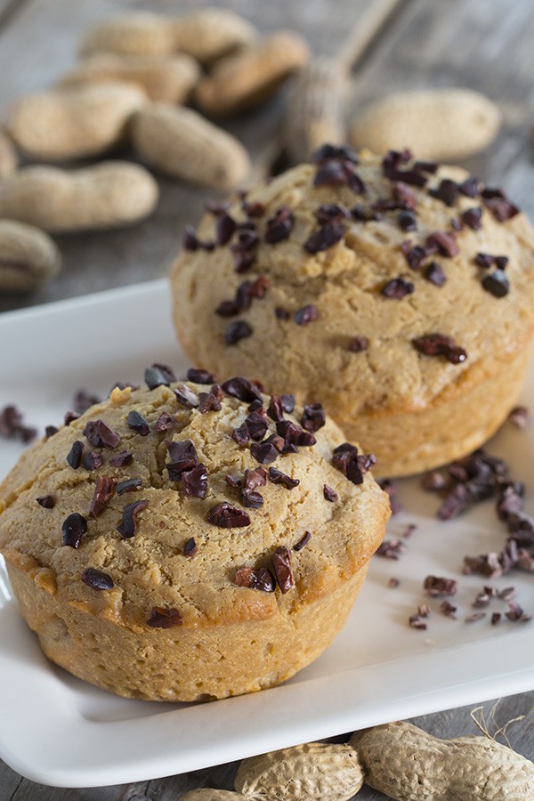 Healthier Keto Peanut Butter Chocolate Chip Muffins