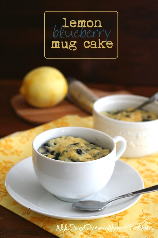 Keto Lemon Blueberry Mug Cake