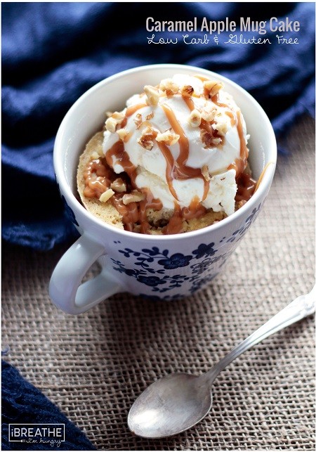 Keto Caramel Apple Mug Cake