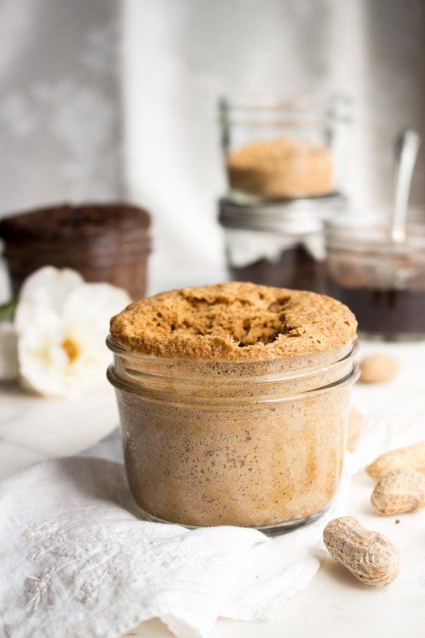 Flourless Keto Peanut Butter Mug Cakes