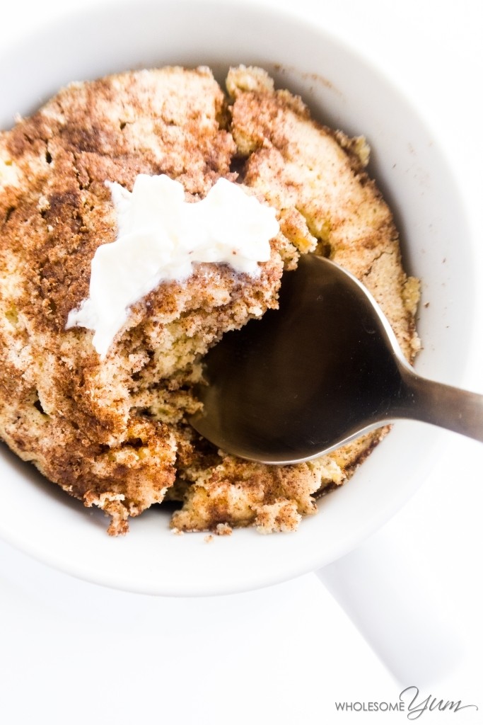 Keto Cinnamon Swirl Mug Cake