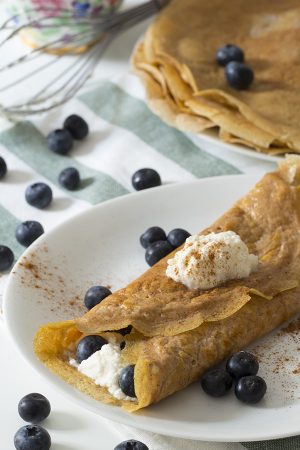 Keto Crepes - Blueberries & Cream